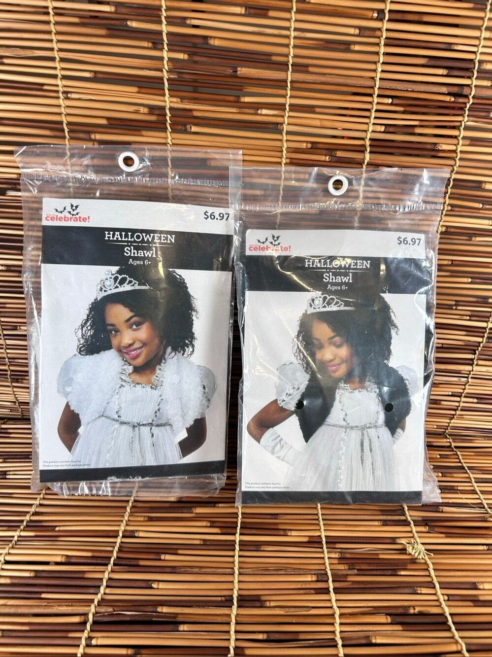 Celebrate Size 6+ Black and White Shawls Costume